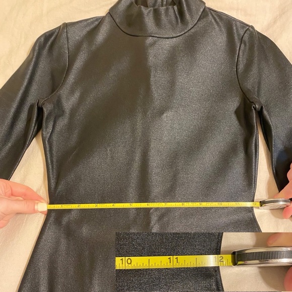 French Connection Turtleneck Shimmer Ponte Sheath Dress - Picture 11 of 12